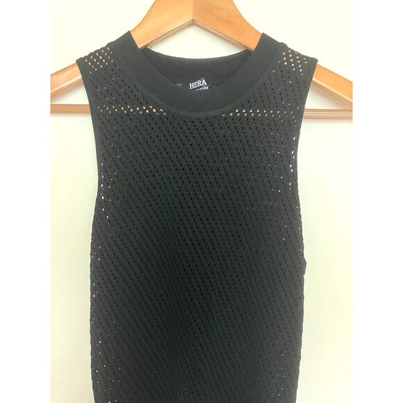 HERA COLLECTION Faye Fringe Midi Dress Black Size Medium M SEXY COCKTAIL PARTY - Picture 4 of 9